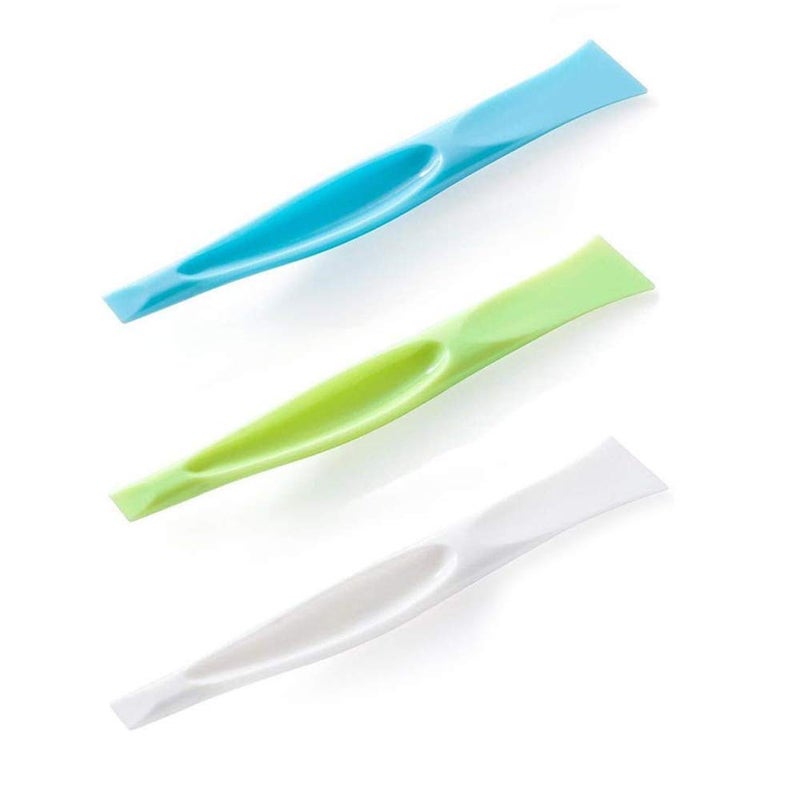 WoLover 3 PCS Multipurpose Cleaning Scraper Tool - Non-Scratch Hard Plastic Sticker Scraper Tool for Kitchen Cleaning, Label Remover, Gum Cleaner - Image 1
